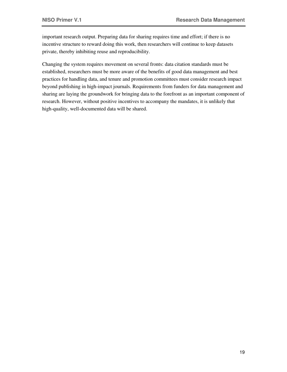 Research Data Management - National Information Standards Organization (Niso), Page 23