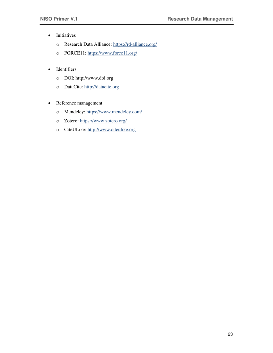 Research Data Management - National Information Standards Organization (Niso), Page 27