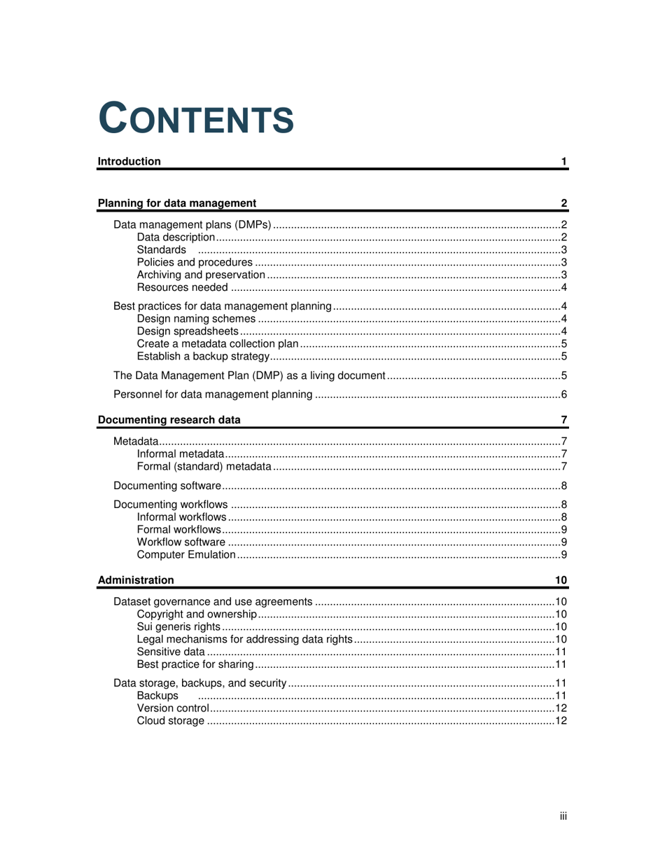 Research Data Management - National Information Standards Organization (Niso), Page 3