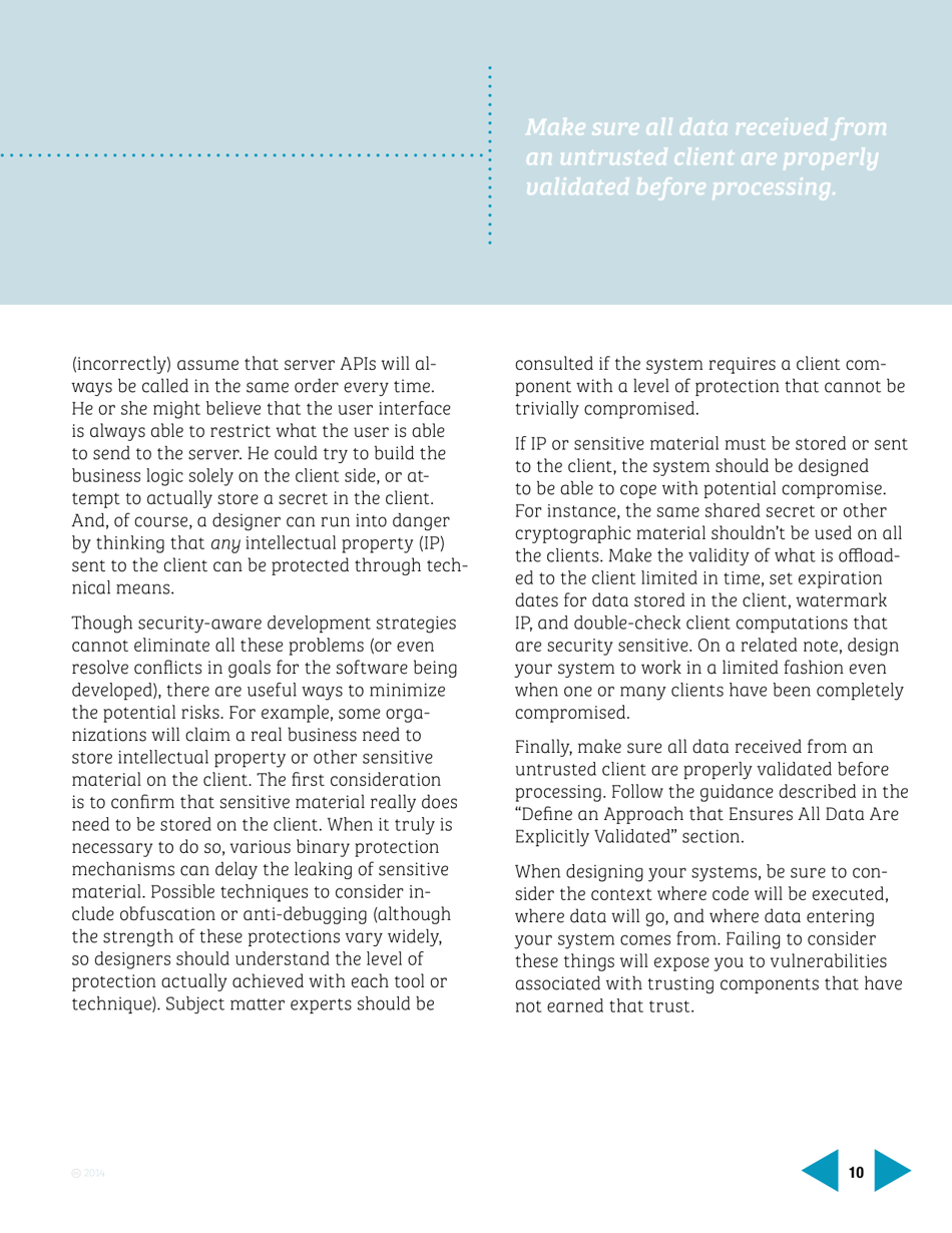 Avoiding the Top 10 Software Security Design Flaws - Ieee Center for Secure Design, Page 10