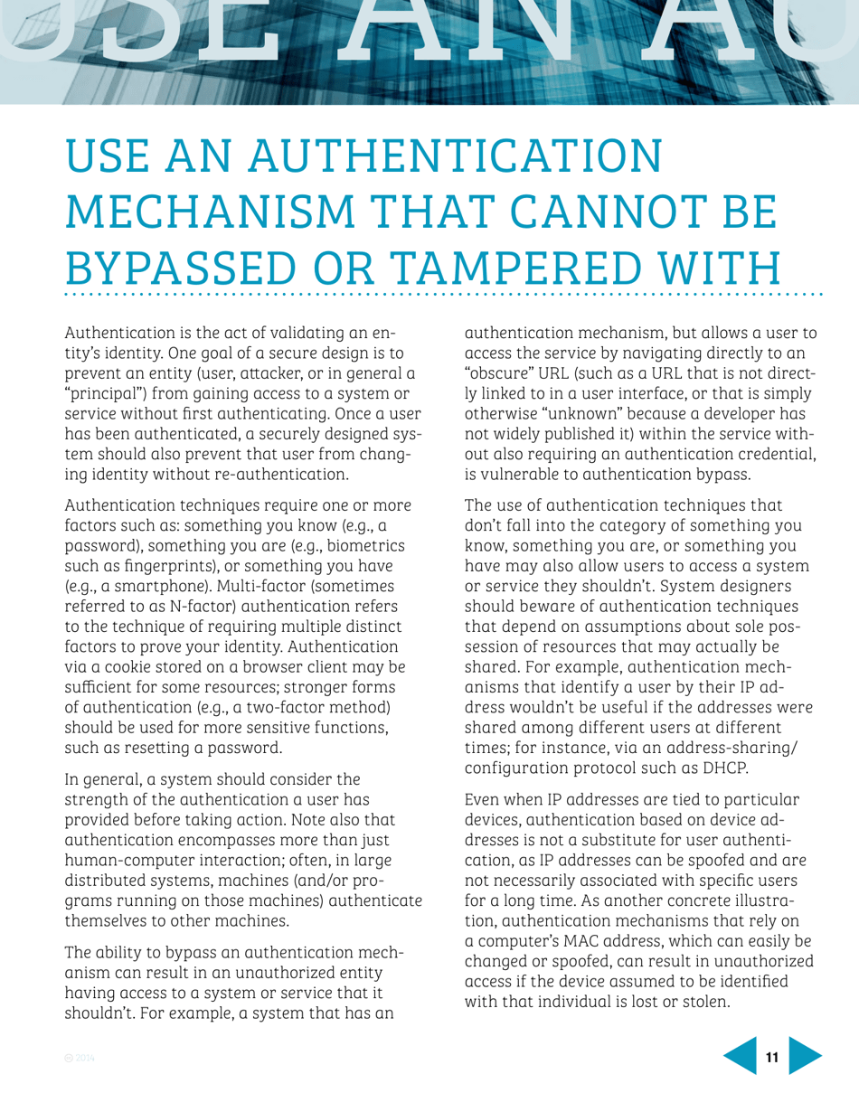 Avoiding the Top 10 Software Security Design Flaws - Ieee Center for Secure Design, Page 11