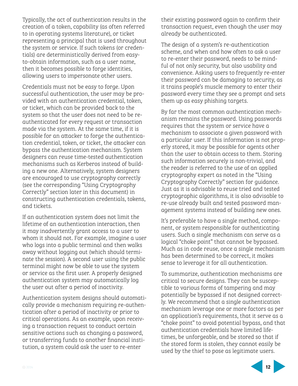 Avoiding the Top 10 Software Security Design Flaws - Ieee Center for Secure Design, Page 12