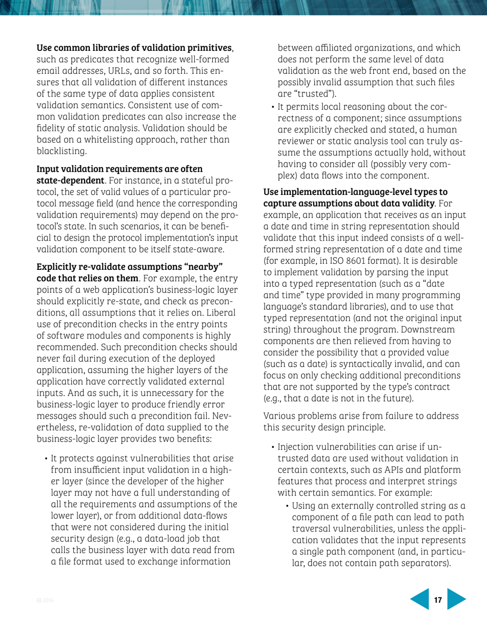 Avoiding the Top 10 Software Security Design Flaws - Ieee Center for Secure Design, Page 17