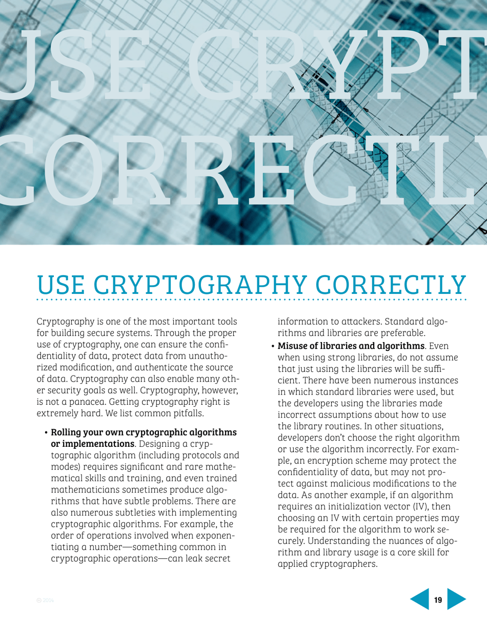 Avoiding the Top 10 Software Security Design Flaws - Ieee Center for Secure Design, Page 19