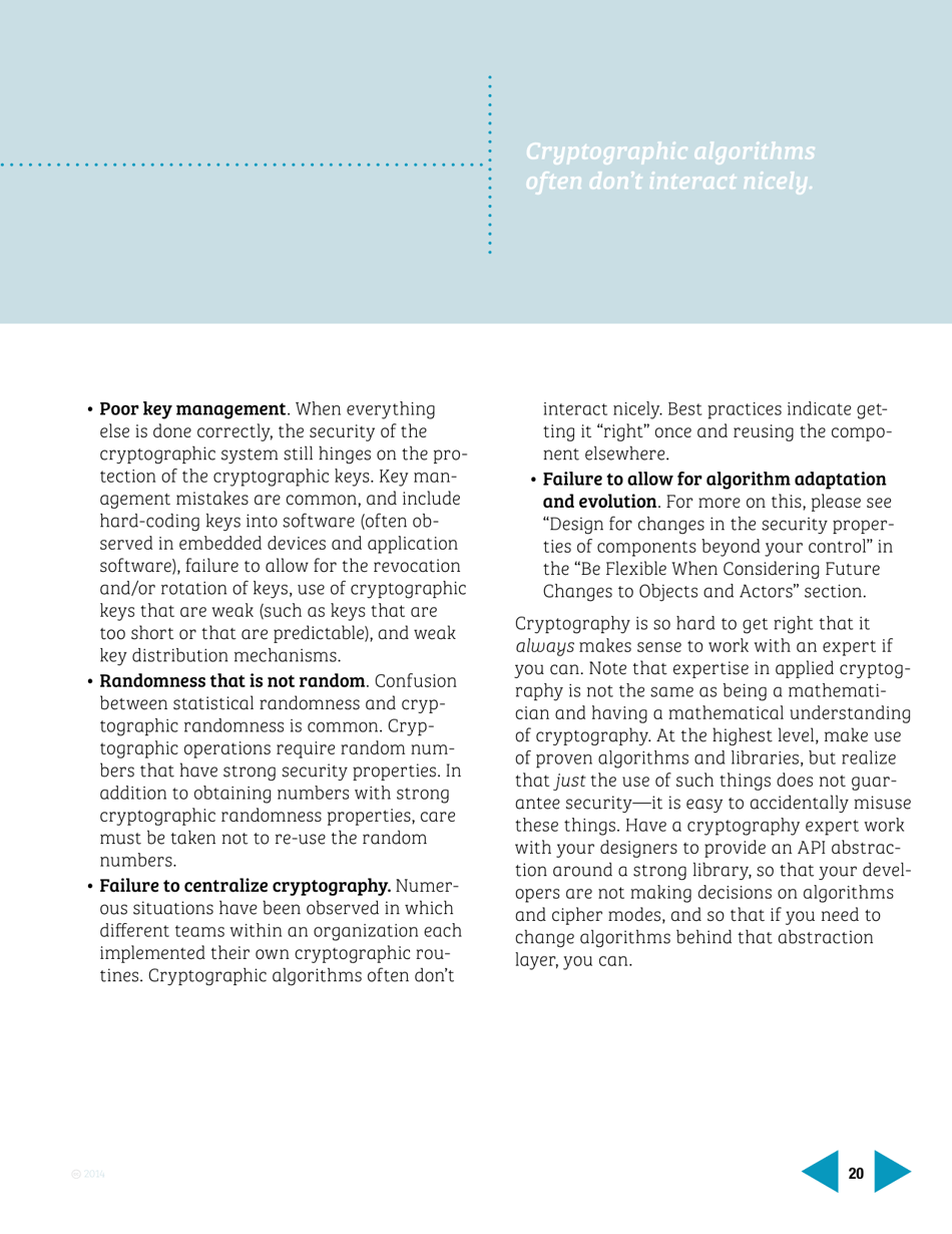 Avoiding the Top 10 Software Security Design Flaws - Ieee Center for Secure Design, Page 20