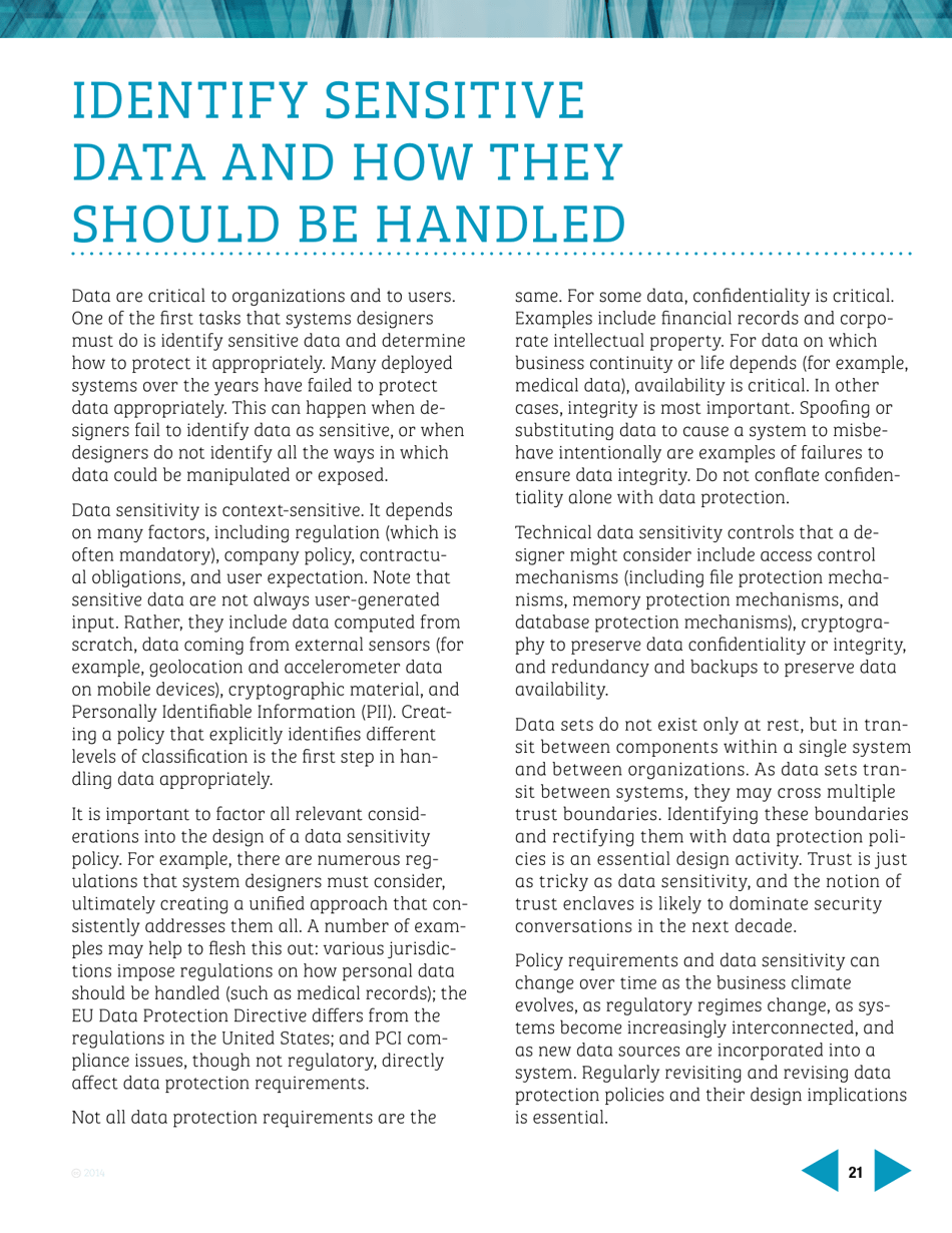 Avoiding the Top 10 Software Security Design Flaws - Ieee Center for Secure Design, Page 21