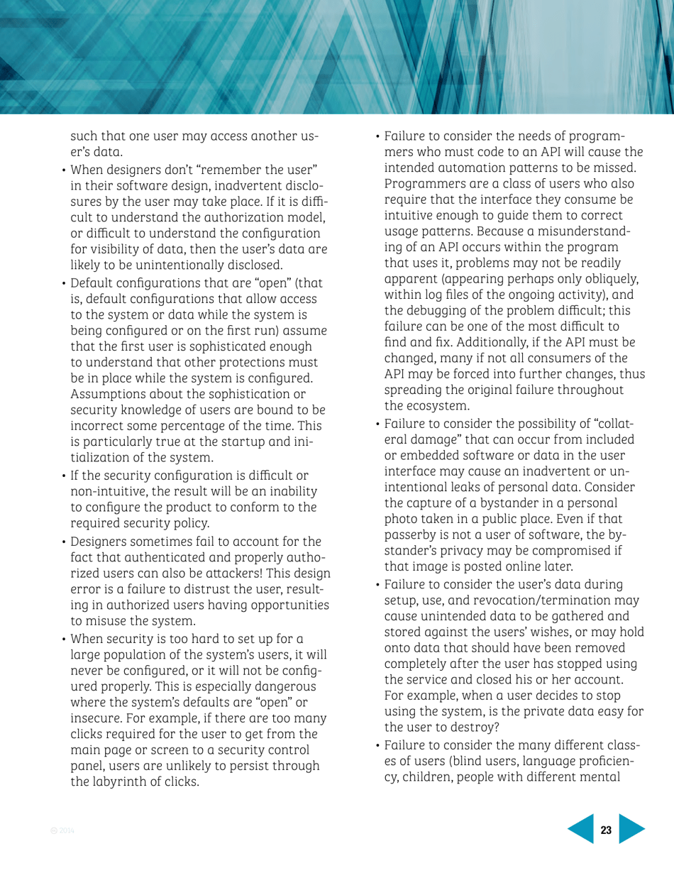 Avoiding the Top 10 Software Security Design Flaws - Ieee Center for Secure Design, Page 23