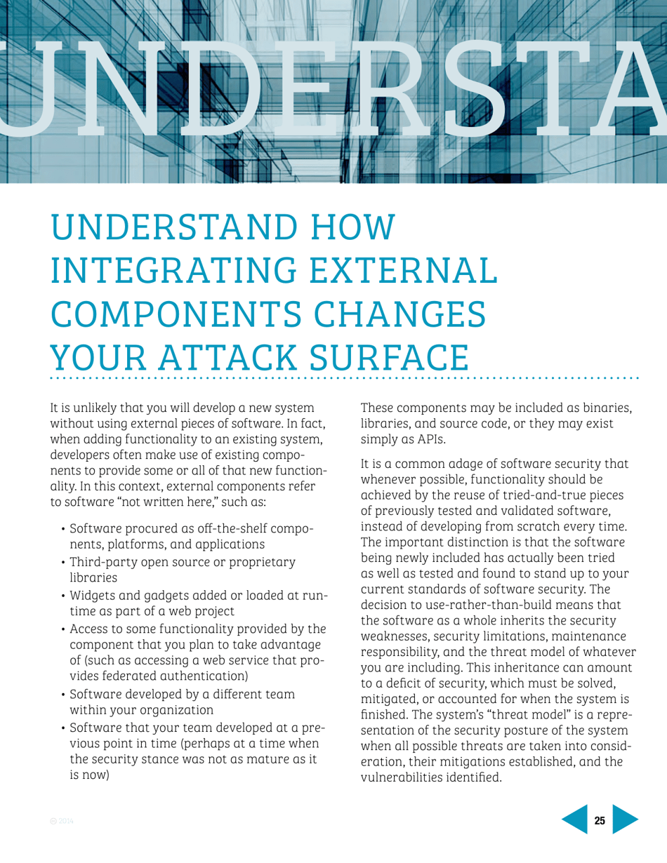 Avoiding the Top 10 Software Security Design Flaws - Ieee Center for Secure Design, Page 25