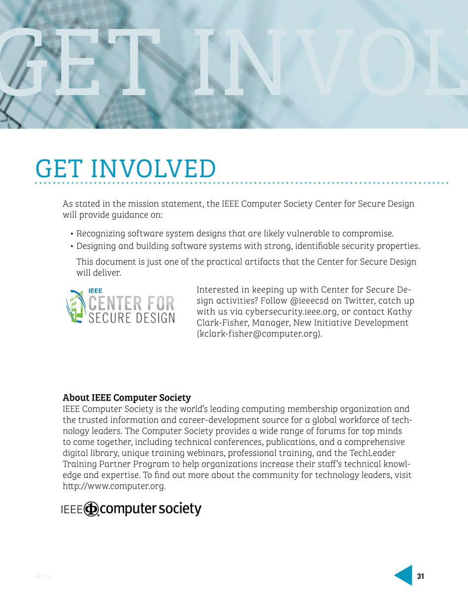 Avoiding the Top 10 Software Security Design Flaws - Ieee Center for Secure Design, Page 31