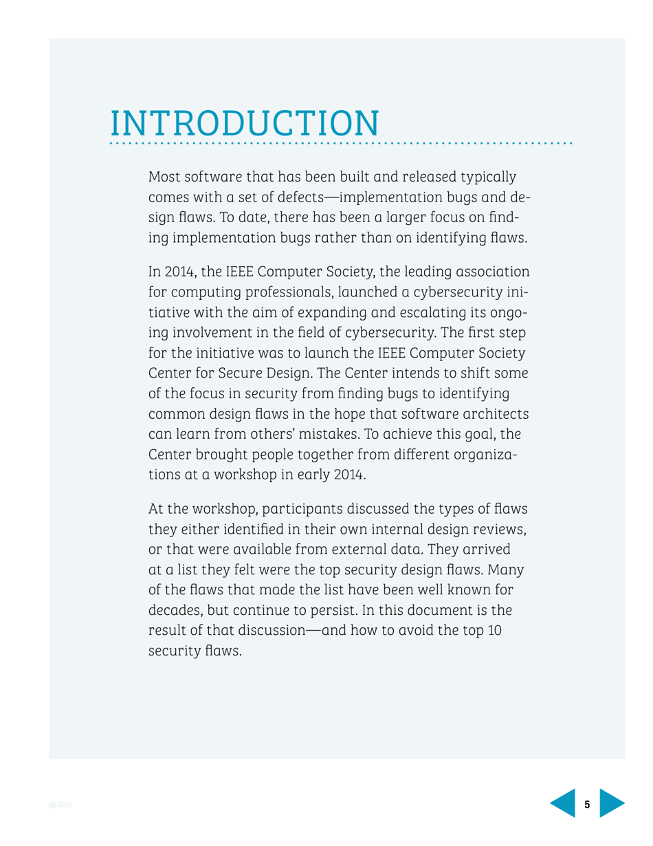 Avoiding the Top 10 Software Security Design Flaws - Ieee Center for Secure Design, Page 5