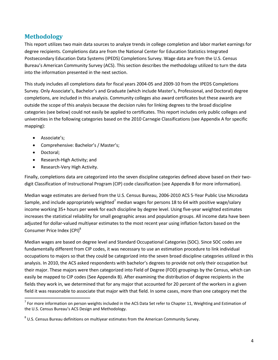 The Economic Benefit of Postsecondary Degrees: a State and National Level Analysis - State Higher Education Executive Officers, Page 4