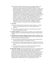 Outreach Training Program Requirements, Page 10
