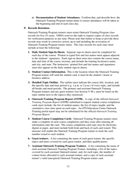 Outreach Training Program Requirements, Page 17