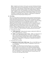 Outreach Training Program Requirements, Page 18