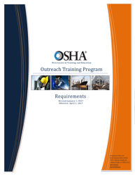 Outreach Training Program Requirements
