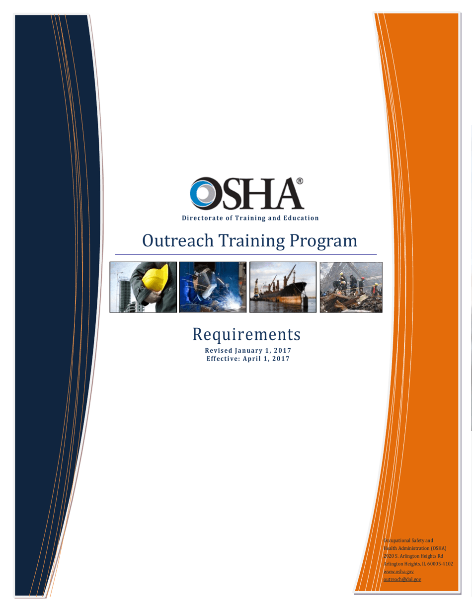 Outreach Training Program Requirements, Page 1