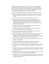 Outreach Training Program Requirements, Page 20