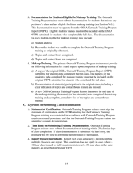 Outreach Training Program Requirements, Page 23