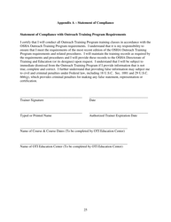 Outreach Training Program Requirements, Page 29