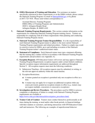 Outreach Training Program Requirements, Page 7