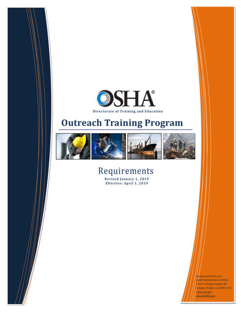 Outreach Training Program Requirements