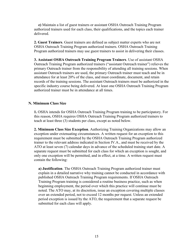 Outreach Training Program Requirements, Page 21