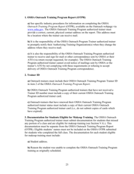 Outreach Training Program Requirements, Page 29