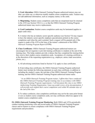 Outreach Training Program Requirements, Page 34