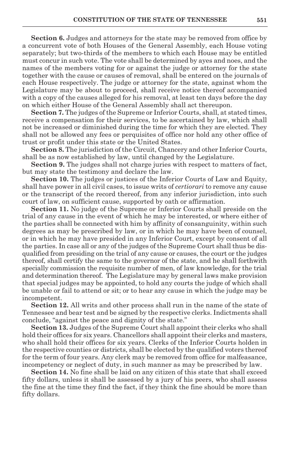 Tennessee Blue Book - Constitution of the State of Tennessee - Tennessee, Page 16