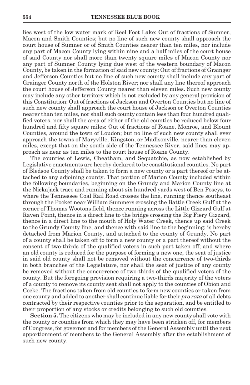 Tennessee Blue Book - Constitution of the State of Tennessee - Tennessee, Page 19