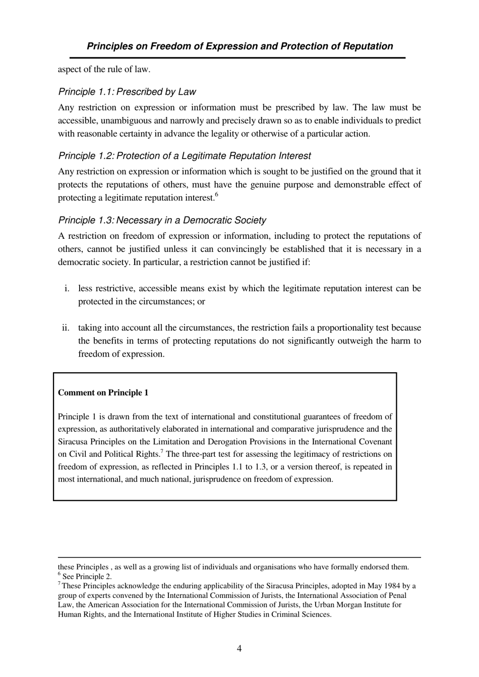 Defining Defamation: Principles on Freedom of Expression and Protection of Reputation - Article 19, Page 10
