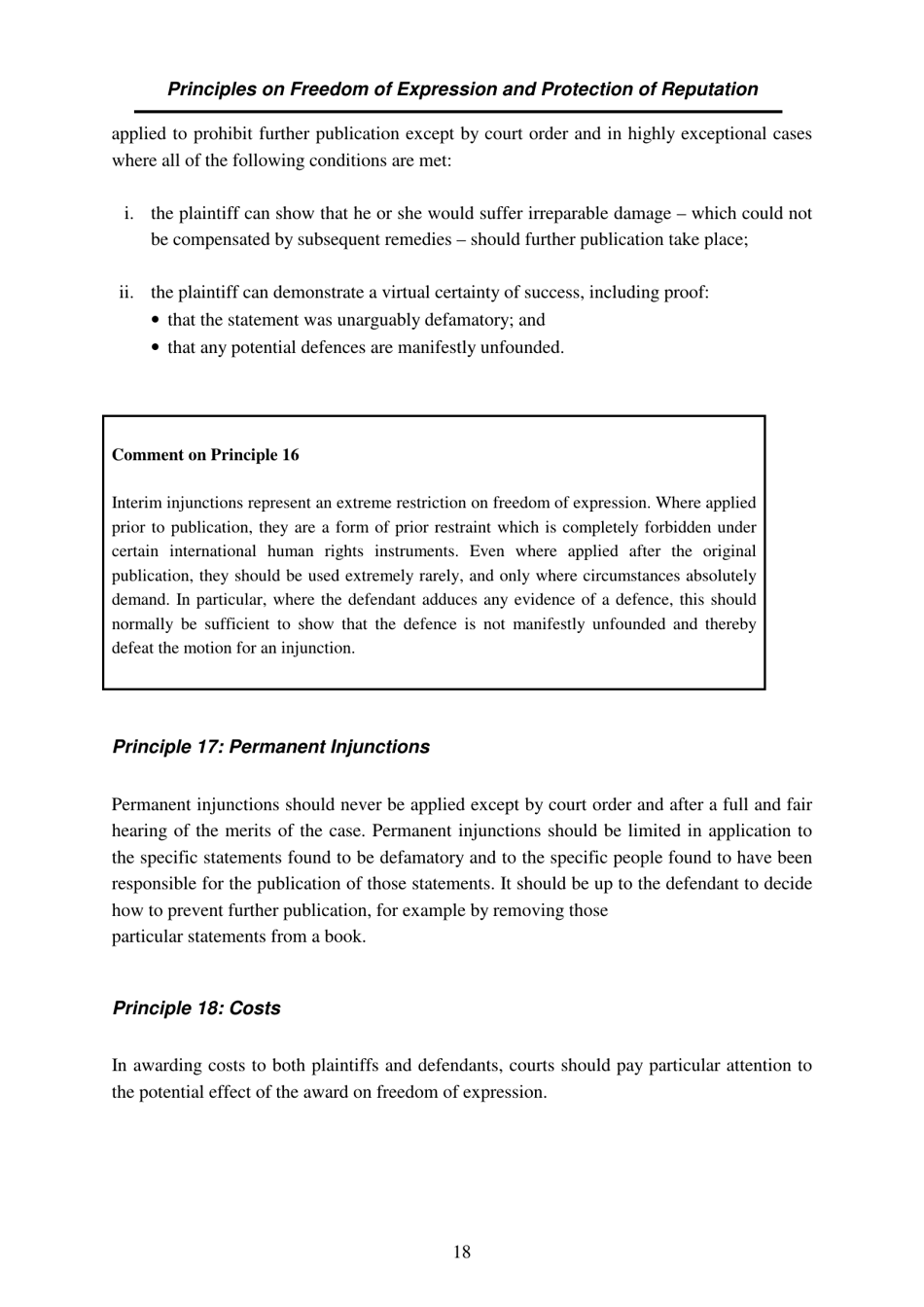 Defining Defamation: Principles on Freedom of Expression and Protection of Reputation - Article 19, Page 24