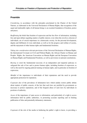 Defining Defamation: Principles on Freedom of Expression and Protection of Reputation - Article 19, Page 8