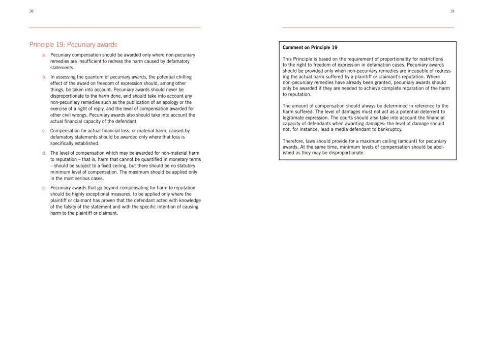 Defining Defamation: Principles on Freedom of Expression and Protection of Reputation - Article 19, Page 21