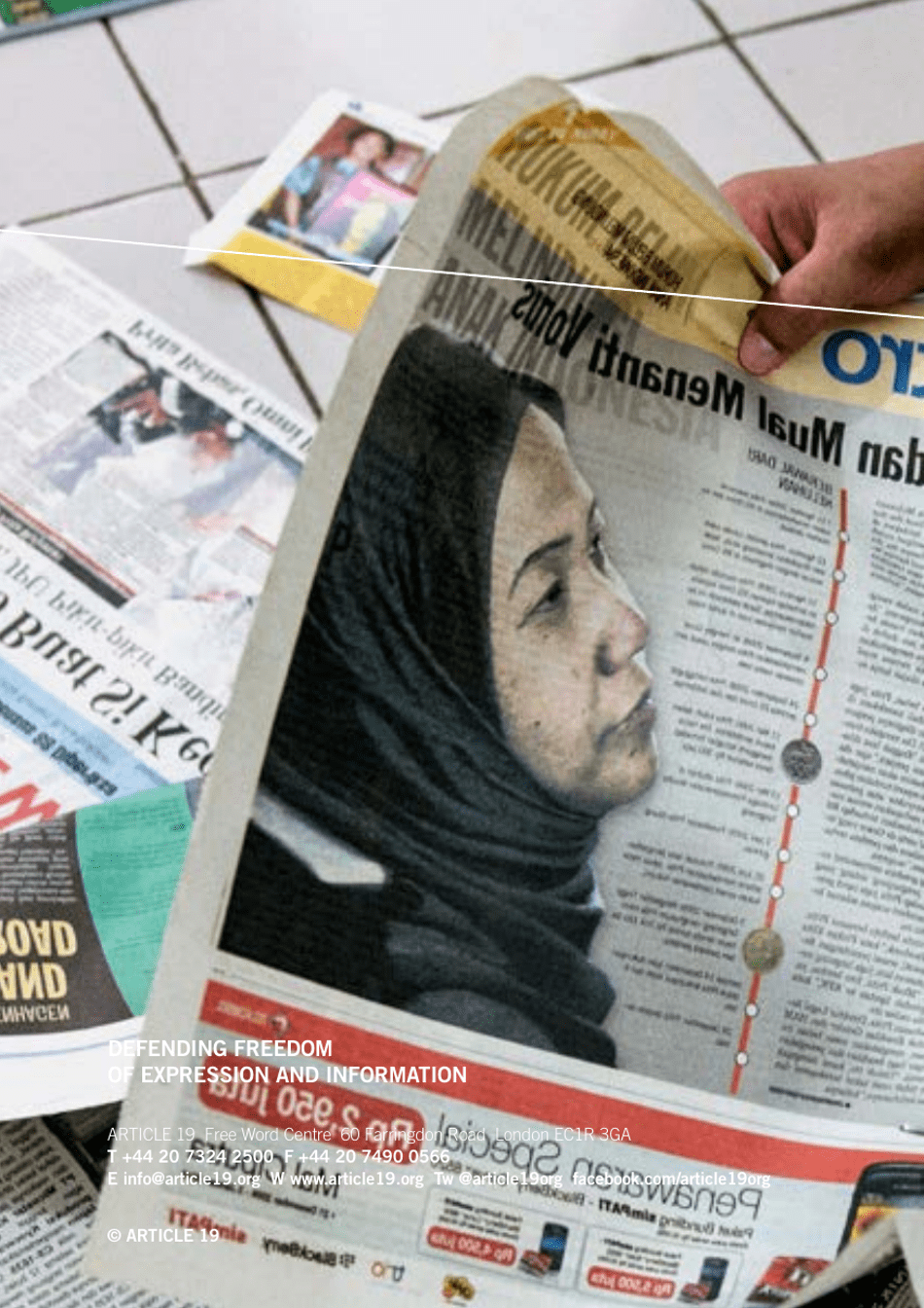 Defining Defamation: Principles on Freedom of Expression and Protection of Reputation - Article 19, Page 26