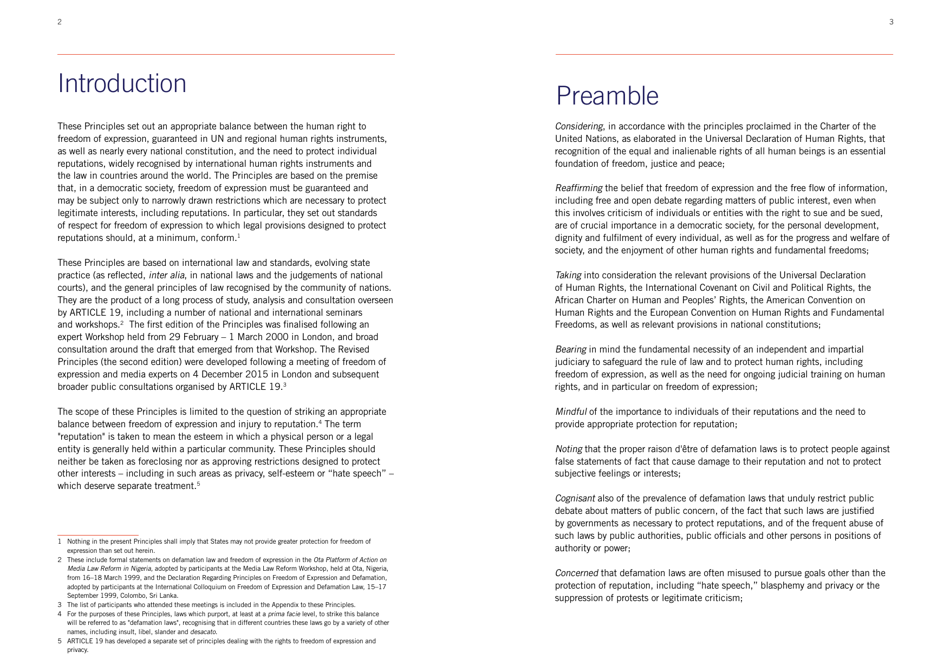 Defining Defamation: Principles on Freedom of Expression and Protection of Reputation - Article 19, Page 3