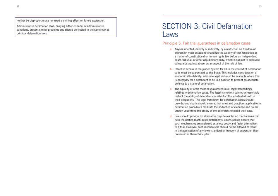 Defining Defamation: Principles on Freedom of Expression and Protection of Reputation - Article 19, Page 8