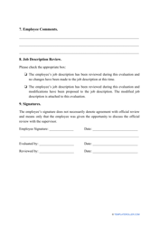 Employee Evaluation Form, Page 6