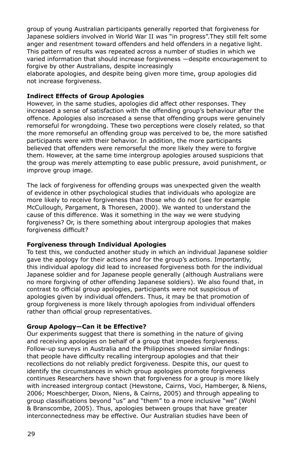 Forgiveness: a Sampling of Research Results - American Psychological Association, Page 30