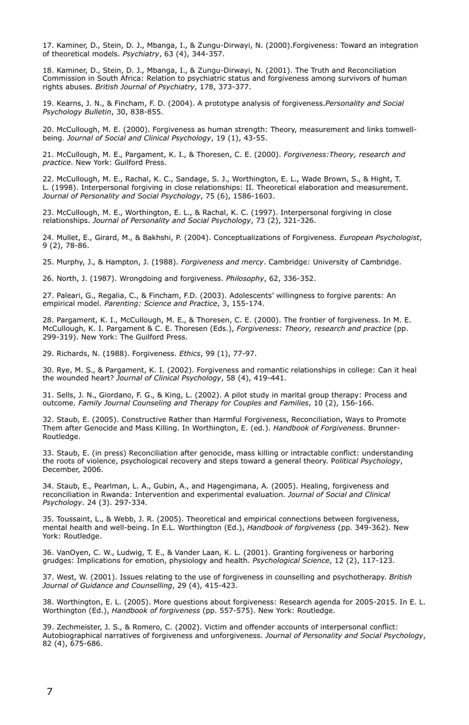 Forgiveness: a Sampling of Research Results - American Psychological Association, Page 8