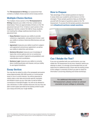 Texas Success Initiative Assessment - Student Informative Brochure - College Board, Page 4