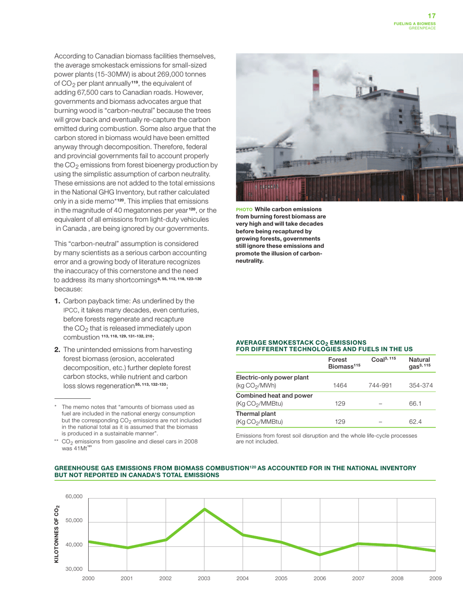 Fuelling a Biomess - Why Burning Trees for Energy Will Harm People, the Climate and Forests - Greenpeace - Canada, Page 17