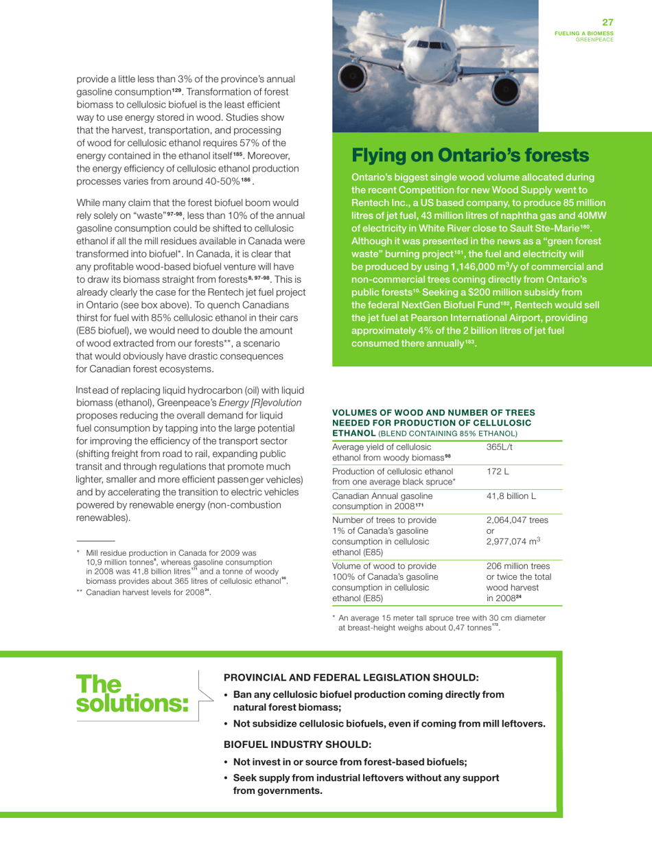 Fuelling a Biomess - Why Burning Trees for Energy Will Harm People, the Climate and Forests - Greenpeace - Canada, Page 27