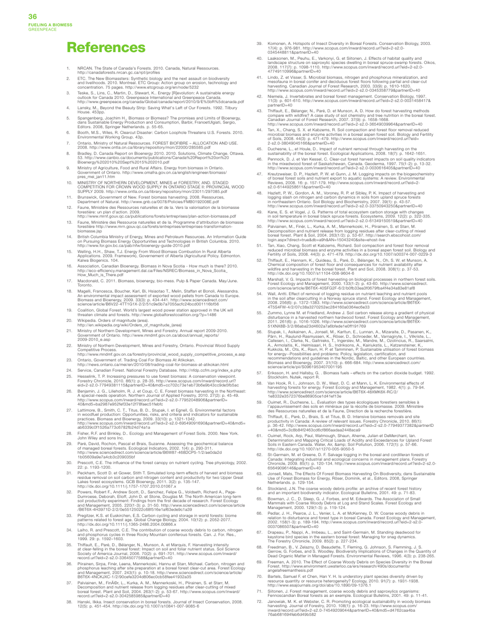 Fuelling a Biomess - Why Burning Trees for Energy Will Harm People, the Climate and Forests - Greenpeace - Canada, Page 36