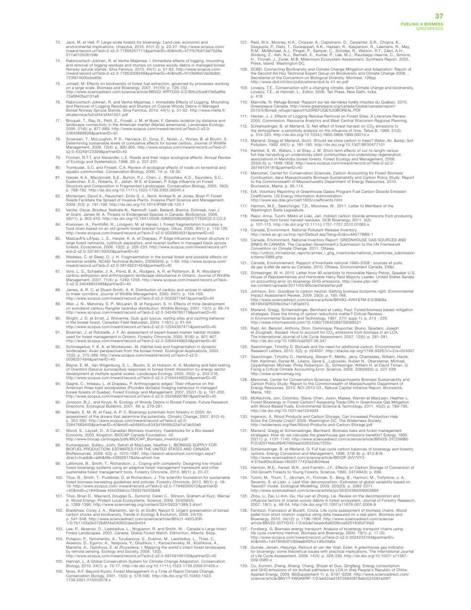 Fuelling a Biomess - Why Burning Trees for Energy Will Harm People, the Climate and Forests - Greenpeace - Canada, Page 37