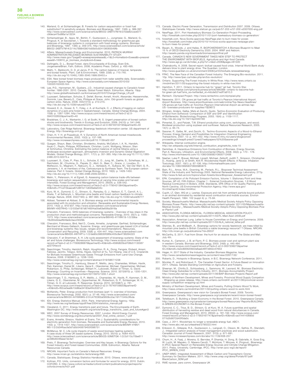 Fuelling a Biomess - Why Burning Trees for Energy Will Harm People, the Climate and Forests - Greenpeace - Canada, Page 38