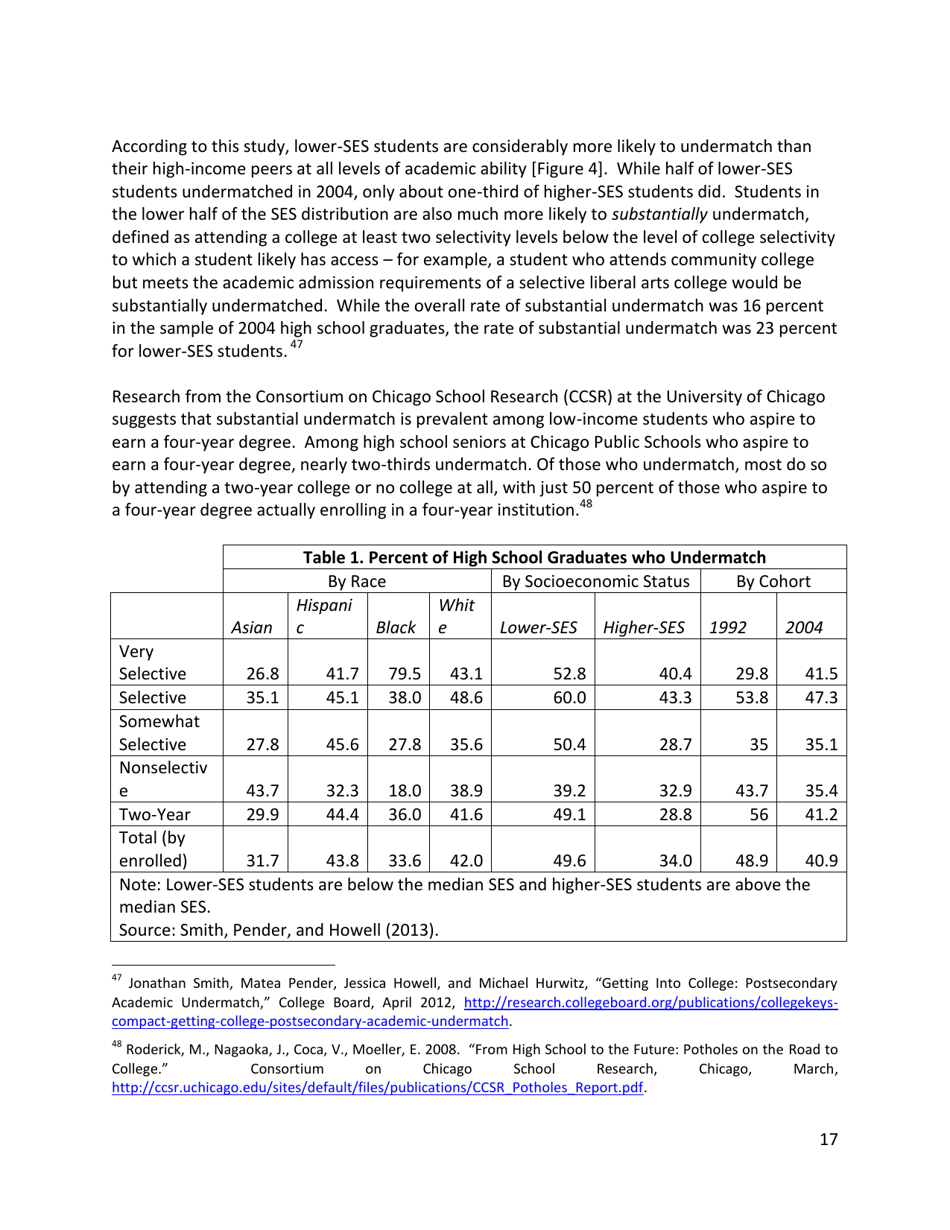 Increasing College Opportunity for Low-Income Students, Page 17
