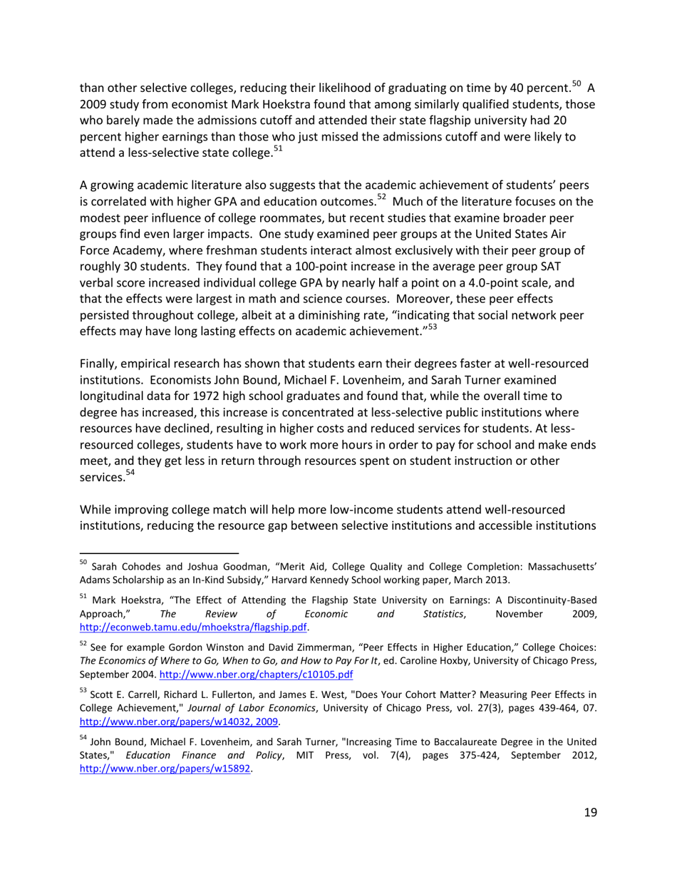 Increasing College Opportunity for Low-Income Students, Page 19