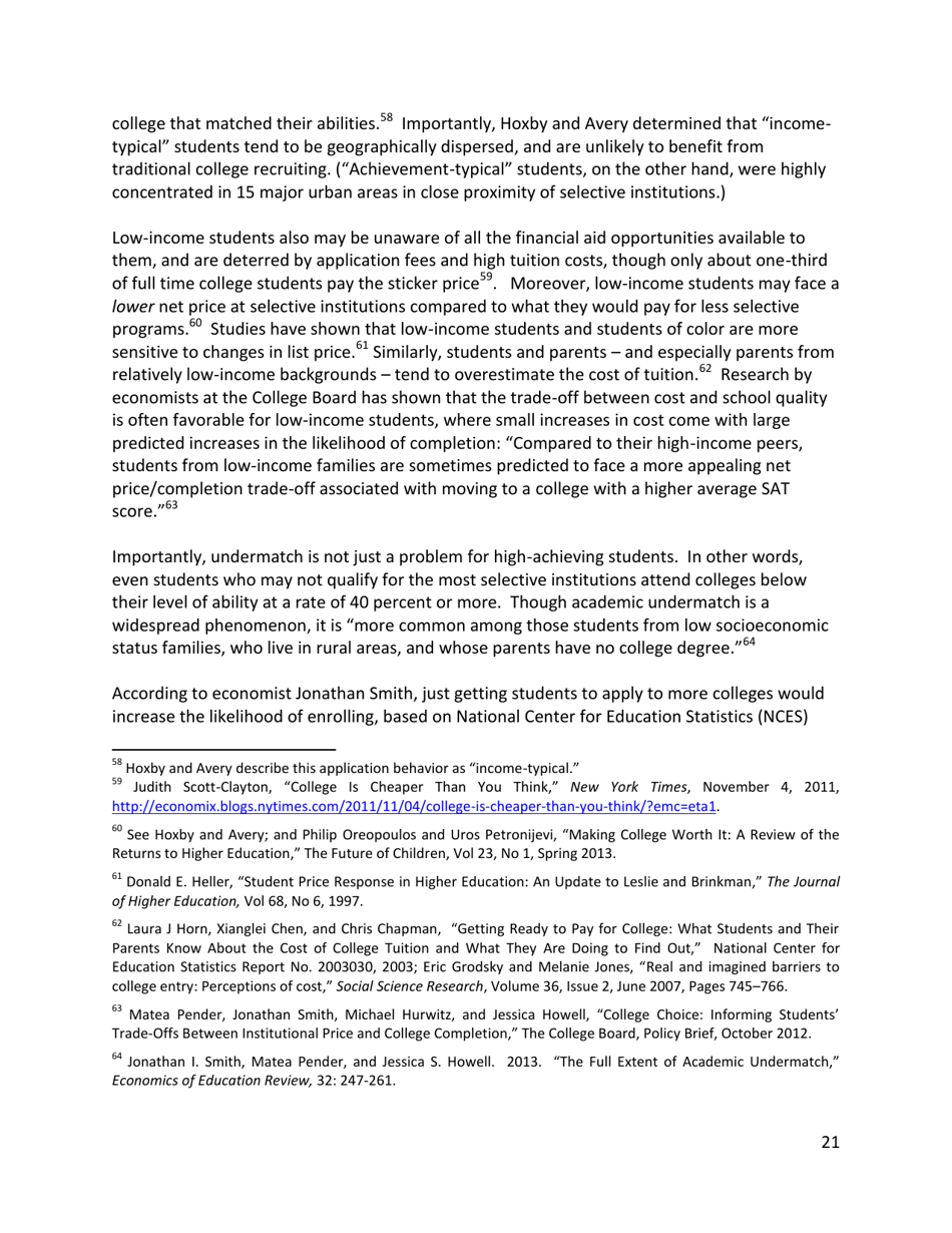 Increasing College Opportunity for Low-Income Students, Page 21