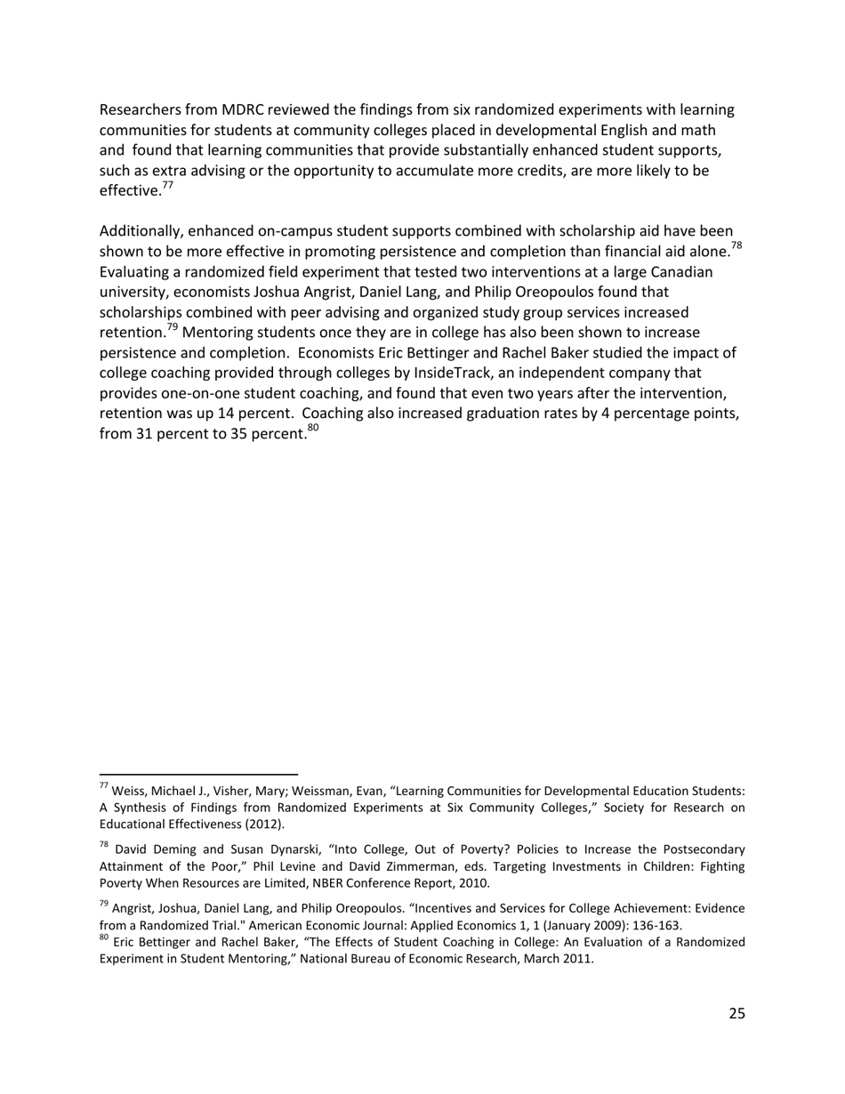 Increasing College Opportunity for Low-Income Students, Page 25